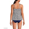 Lands’ End Women’s Flutter Tankini Top(Deep Sea Navy Ditsy Floral)
