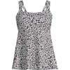 Lands’ End Women’s Flutter Tankini Top(Deep Sea Navy Ditsy Floral)