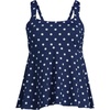Lands’ End Women’s Flutter Tankini Top(Deep Sea Polka Dot)