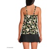 Lands’ End Women’s Flutter Tankini Top(Hibiscus Floral/Black)