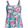 Lands’ End Women’s Flutter Tankini Top(Turquoise Lily Palm)