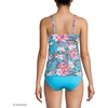 Lands’ End Women’s Flutter Tankini Top(Turquoise Lily Palm)