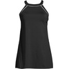 Lands’ End Women’s High Neck Swim Dress(Black)
