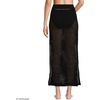 Women’s Cotton Open Knit Maxi Swim Cover-up Skirt(Black)