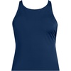 Women’s Tugless High Neck Strappy Back Tankini Swimsuit Top(Deep Sea Navy)