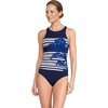 Blue Stripe Floral Placement