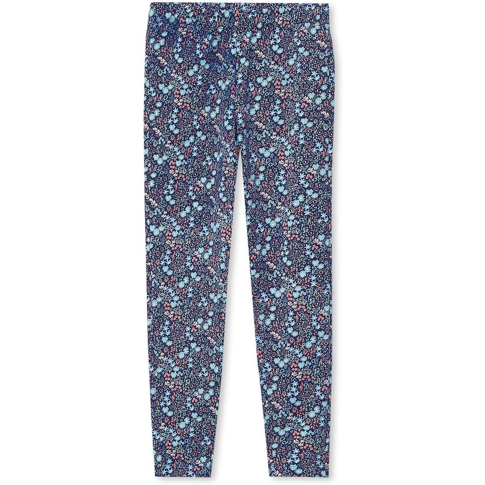 image:imageLands End Girls Tough Cotton Novelty LeggingsDitsy Floral MultiNavy