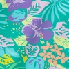 Girls Chlorine Resistant Short Sleeve Rash Guard Swim Top and Bikini Set(Teal Tropical Floral)