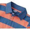 Lands’ End Boys Long Sleeve Collared Rugby Shirt(Bright Orange/Dark Blue Stripe)