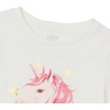 Lands’ End Girls Graphic Tee(Glitter Unicorn/Egret)