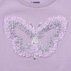Lands’ End Girls Graphic Tee(Sequins Butterfly/Lilac)