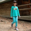 Lands’ End Girls Tough Cotton Novelty Leggings(Floral/Baltic Teal)