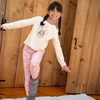 Lands’ End Girls Tough Cotton Novelty Leggings(Floral/Orchid Pink)