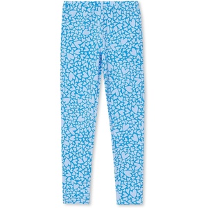 Lands’ End Girls Tough Cotton Novelty Leggings(Tossed Hearts/Vista Blue)