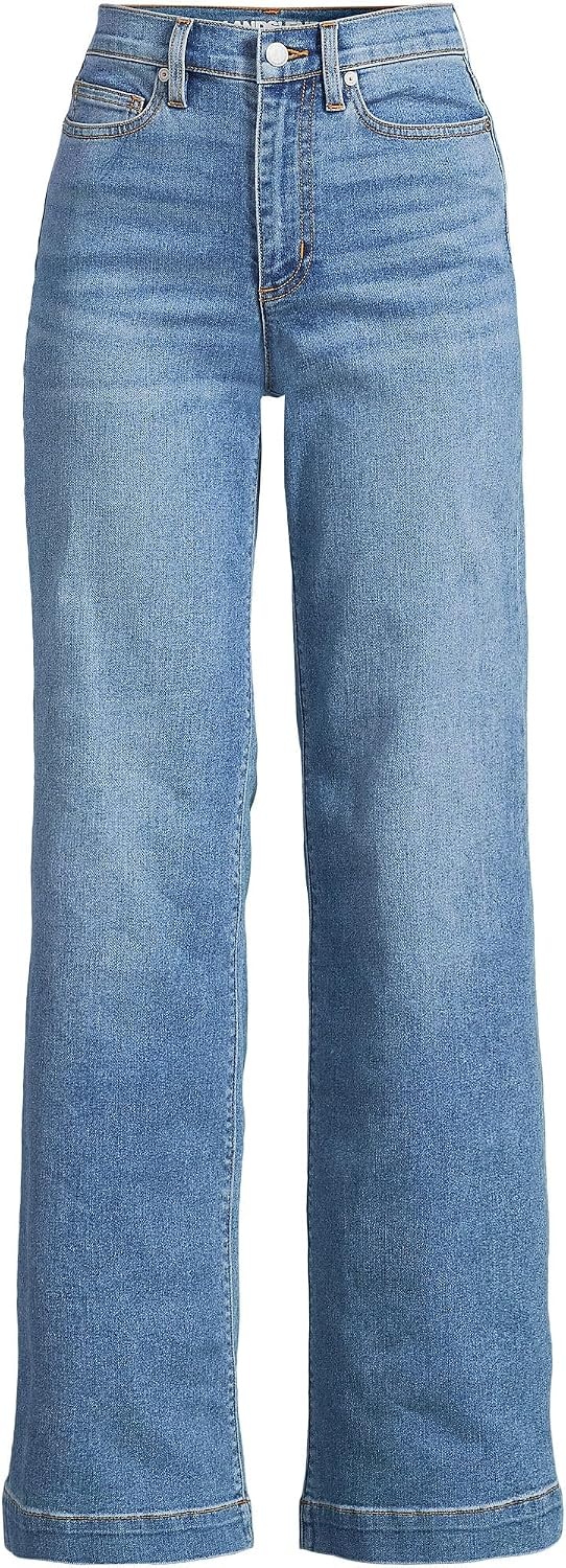 image:imageWomens Tencel Fiber High Rise Wide Leg PantsBeau Blue