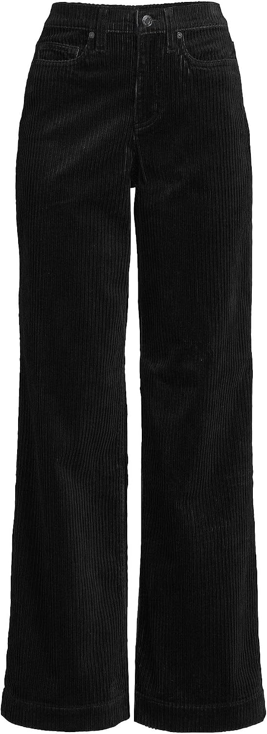 image:imageWomens Tencel Fiber High Rise Wide Leg PantsBlack