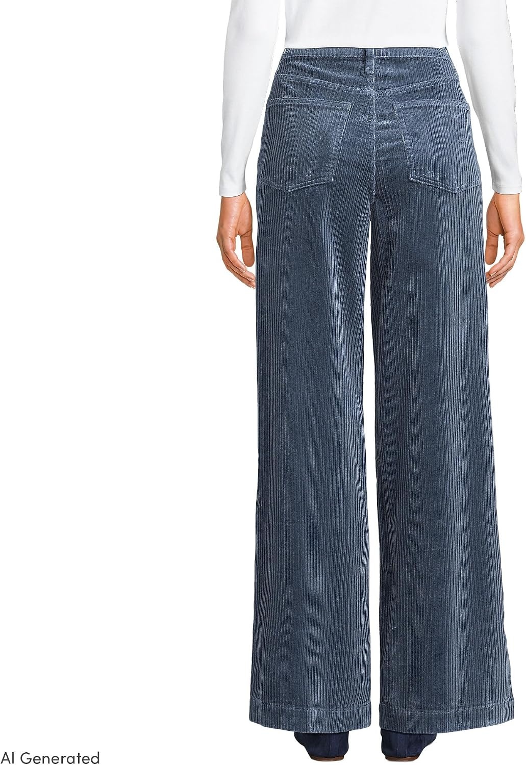image:imageWomens Tencel Fiber High Rise Wide Leg PantsDusty Indigo