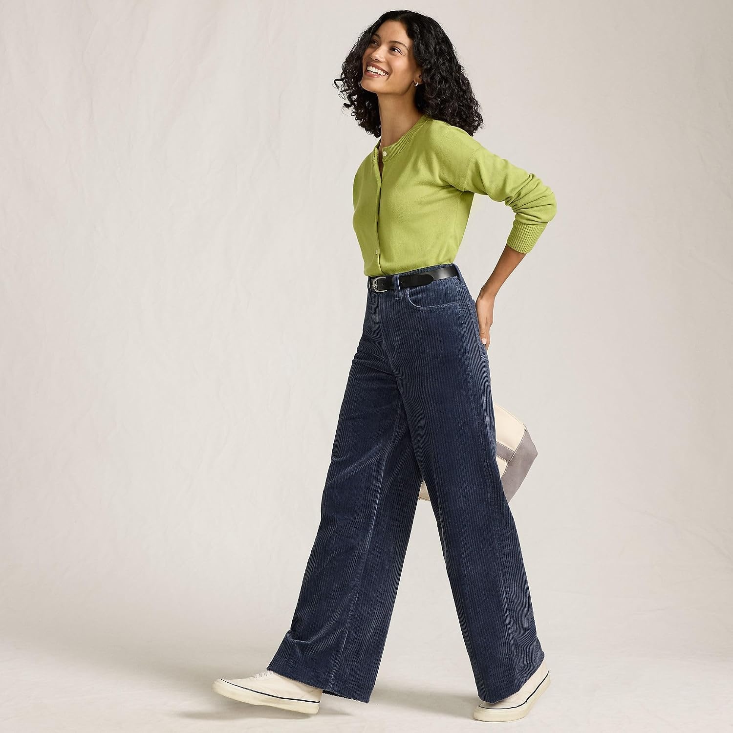 image:imageWomens Tencel Fiber High Rise Wide Leg PantsDusty Indigo