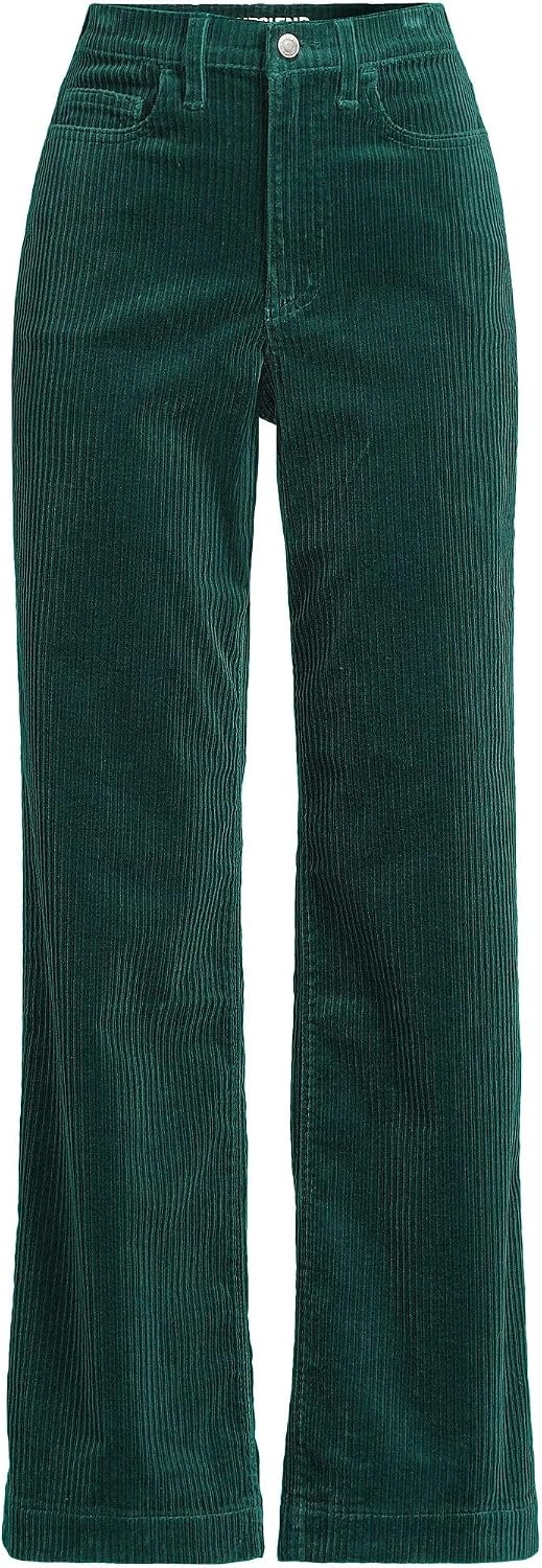 image:imageWomens Tencel Fiber High Rise Wide Leg PantsEvergreen