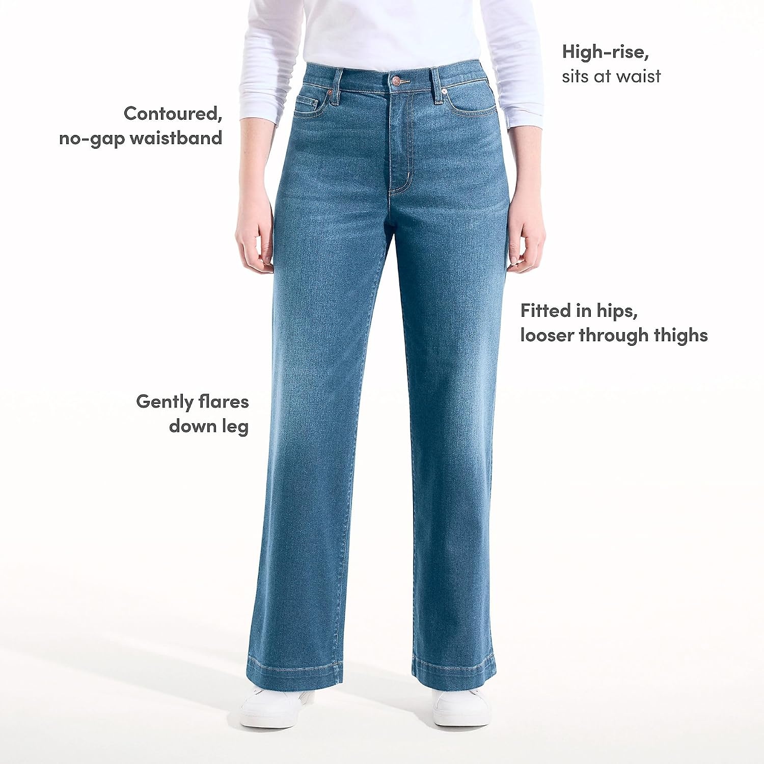 image:imageWomens Tencel Fiber High Rise Wide Leg PantsIndigo Tide Blue