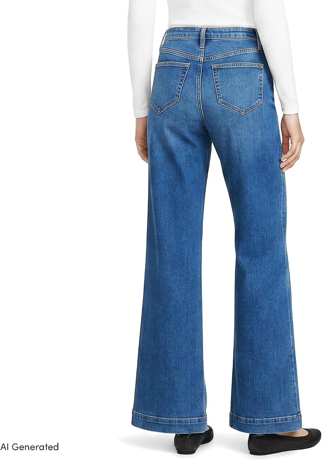 image:imageWomens Tencel Fiber High Rise Wide Leg PantsIndigo Tide Blue