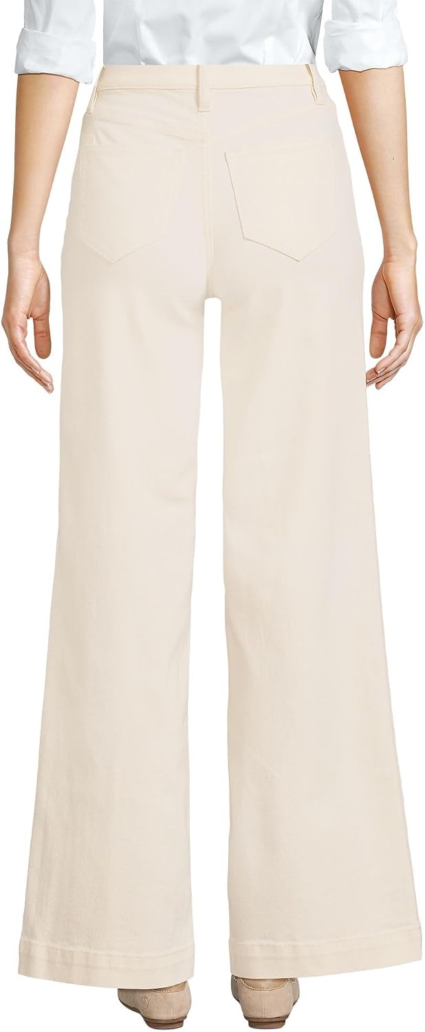 image:imageWomens Tencel Fiber High Rise Wide Leg PantsNatural