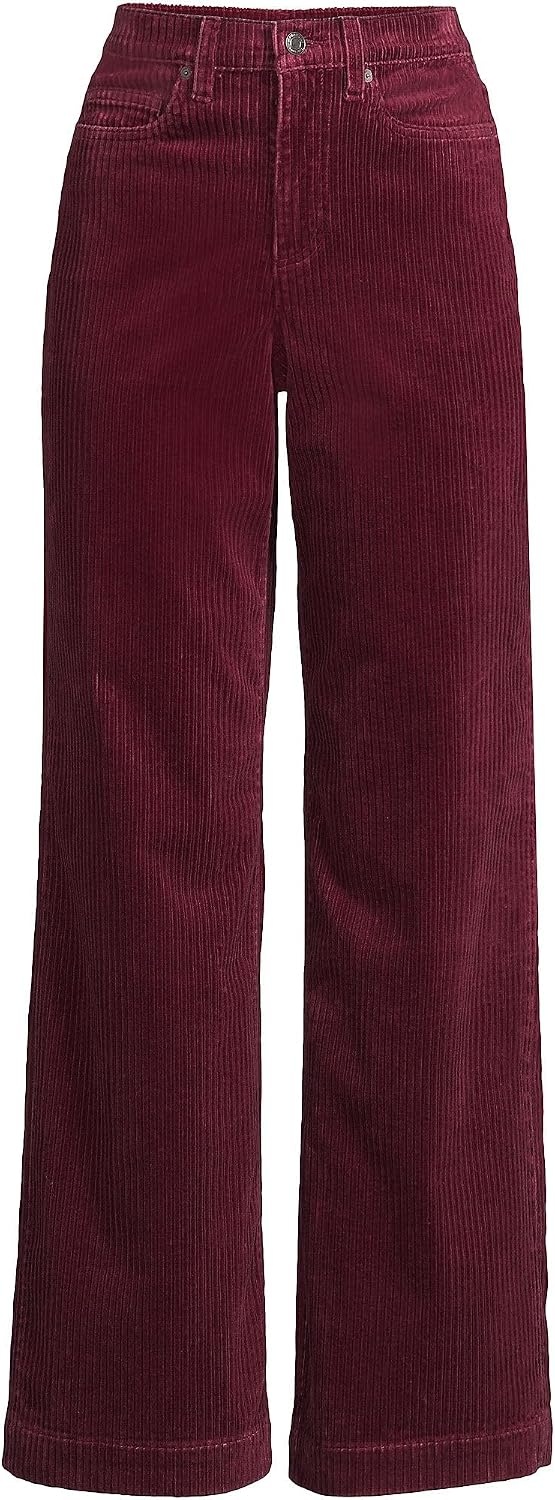 image:imageWomens Tencel Fiber High Rise Wide Leg PantsRich Burgundy