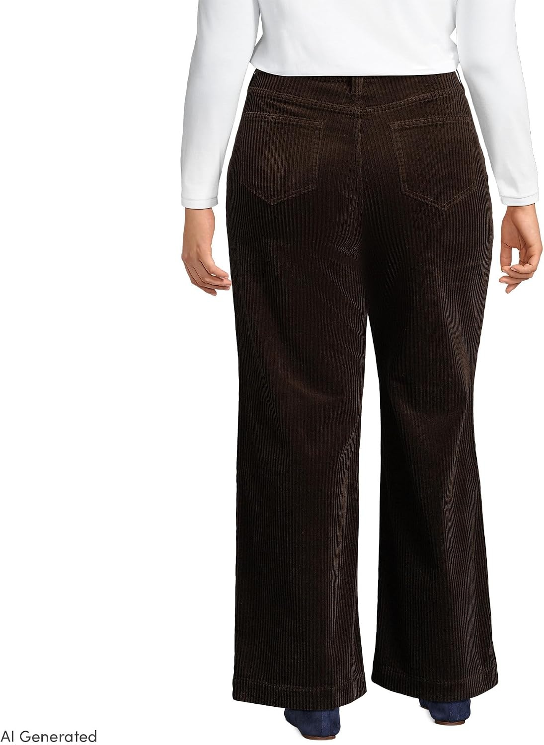 image:imageWomens Tencel Fiber High Rise Wide Leg PantsRich Coffee