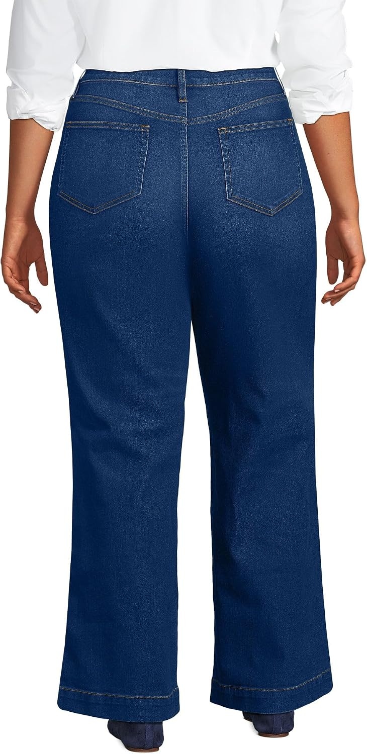 image:imageWomens Tencel Fiber High Rise Wide Leg PantsRoyal Indigo