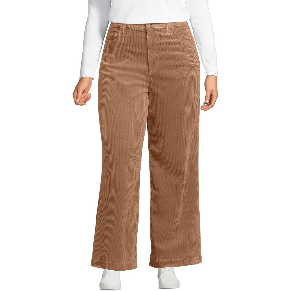 image:imageWomens Tencel Fiber High Rise Wide Leg PantsMaple Toffee