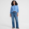 Lands’ End Women’s High Rise Flare Jeans(Indigo Tide Blue)