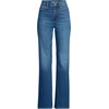 Lands’ End Women’s High Rise Flare Jeans(Indigo Tide Blue)