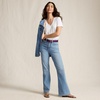 Lands’ End Women’s High Rise Flare Jeans(Lake Blue Wash)