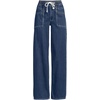 Women’s Lightweight Denim High Rise Relaxed Straight Pull On Pocket Jeans(Crawford Wash)