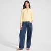 Women’s Lightweight Denim High Rise Relaxed Straight Pull On Pocket Jeans(Crawford Wash)