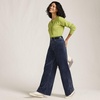 Women’s Tencel™ Fiber High Rise Wide Leg Pants(Dusty Indigo)