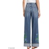 Women’s Tencel™ Fiber High Rise Wide Leg Pants(Embroidered/Medium Ocean Wash)