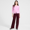 Women’s Tencel™ Fiber High Rise Wide Leg Pants(Rich Burgundy)