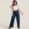 Women’s Tencel™ Fiber High Rise Wide Leg Pants(River Rinse)