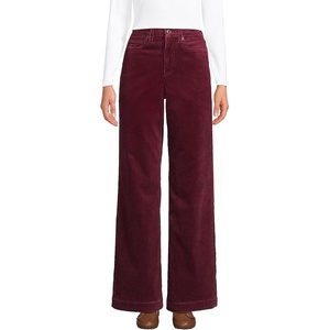 Women’s Tencel™ Fiber High Rise Wide Leg Pants(Rich Burgundy)