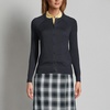 School Uniform Young Women’s Cotton Modal Cardigan Sweater(Black)