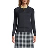 School Uniform Young Women’s Cotton Modal Cardigan Sweater(Black)