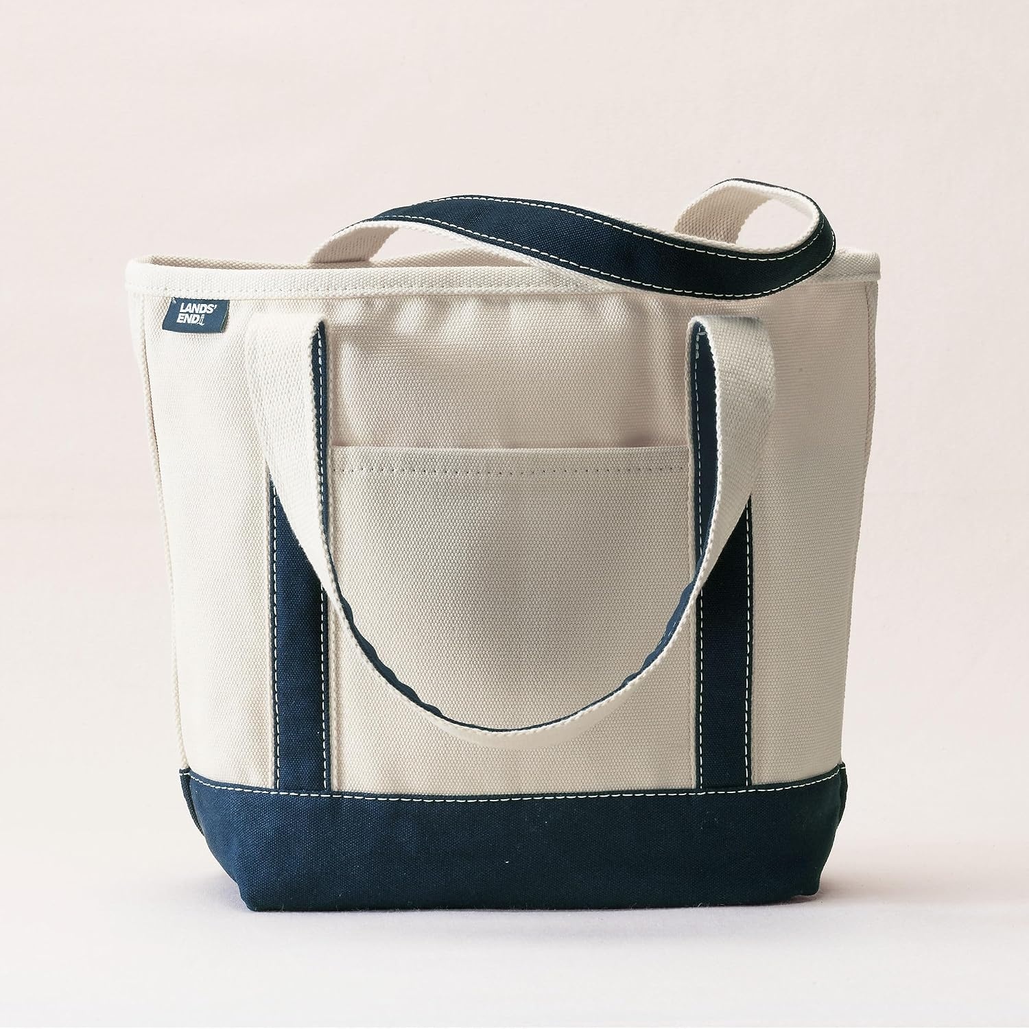 image:imageLands End Open Canvas ToteNaturalRadiant Navy