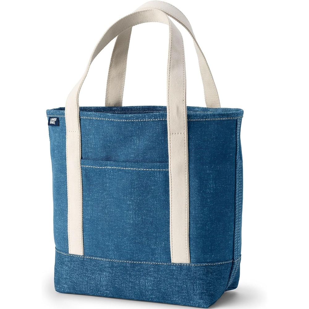 image:imageLands End Open Canvas ToteDenim Blue