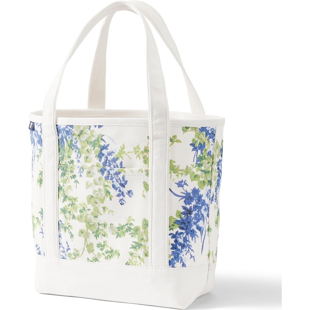 image:imageLands End Open Canvas ToteIvoryPeriwinkle Blooms