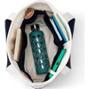 Lands’ End Open Canvas Tote(Apple/Natural/Navy)