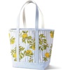 Lands’ End Open Canvas Tote(Blue/Natural Citrus)