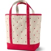 Lands’ End Open Canvas Tote(Embroidered Hearts)