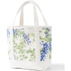 Lands’ End Open Canvas Tote(Ivory/Periwinkle Blooms)