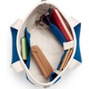 Lands’ End Open Canvas Tote(Natural/Beacon Blue)